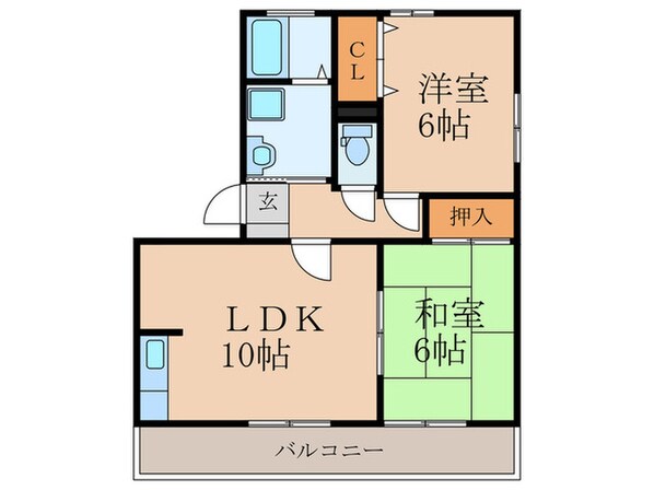 タウンコ－ト徳力の物件間取画像